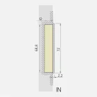 Spejl LED pakke med 2 døre moderne design indbygget, Adele Viadurini