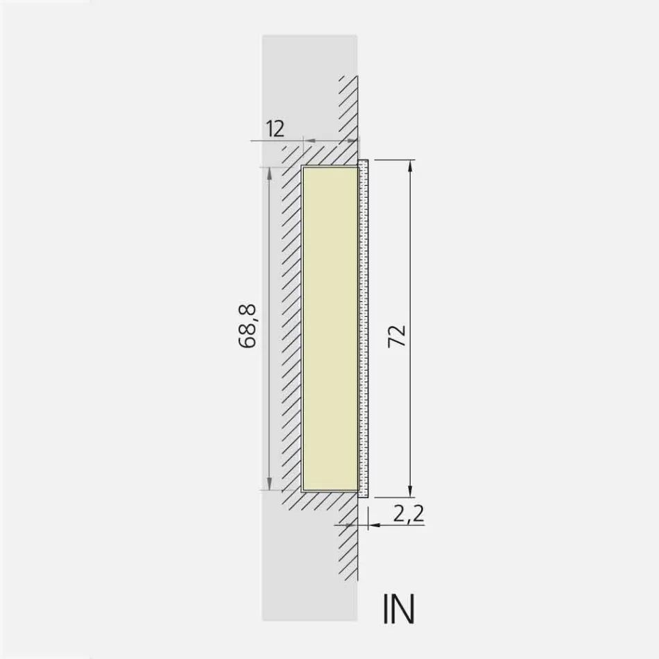 Spejl LED pakke med 2 døre moderne design indbygget, Adele Viadurini