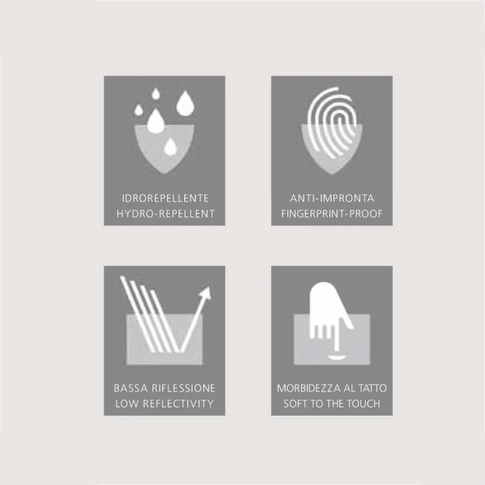 Spejl LED pakke med 2 døre moderne design indbygget, Adele Viadurini