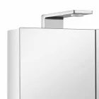 Moderne containerspejl med 3 krystaldøre og 3 LED-lys - Maxi Viadurini