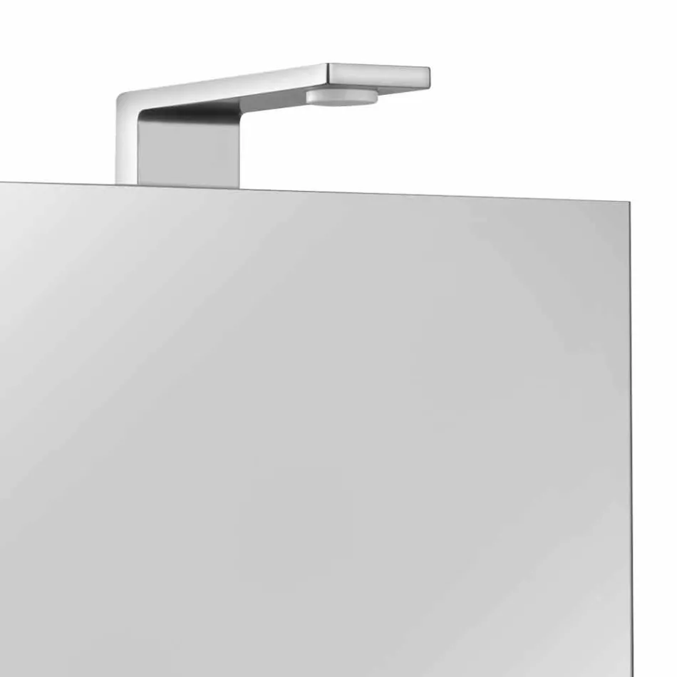 Moderne containerspejl med 3 krystaldøre og 3 LED-lys - Maxi Viadurini