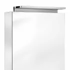 Moderne opbevaringsspejl med krystalhylder og LED-lys - Bramo Viadurini