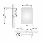 Moderne opbevaringsspejl med krystalhylder og LED-lys - Bramo Viadurini