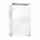 Moderne opbevaringsspejl med krystalhylder og LED-lys - Bramo Viadurini