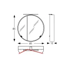 Rund metal spejlbeholder med dobbelt spejl lavet i Italien - Charles Viadurini