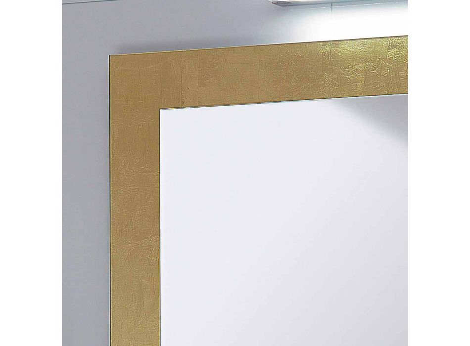 Badeværelse spejlglas ramme dekoreret Pascal bladguld Viadurini
