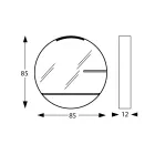 Badeværelsesspejl i metal med 2 glashylder lavet i Italien - Einstein Viadurini