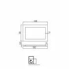 Spejl moderne badeværelse med dekorative glas ramme og LED lyser Tara Viadurini