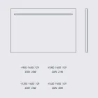 Moderne vægspejl med LED-lys og stålramme fremstillet i Italien - Yutta Viadurini