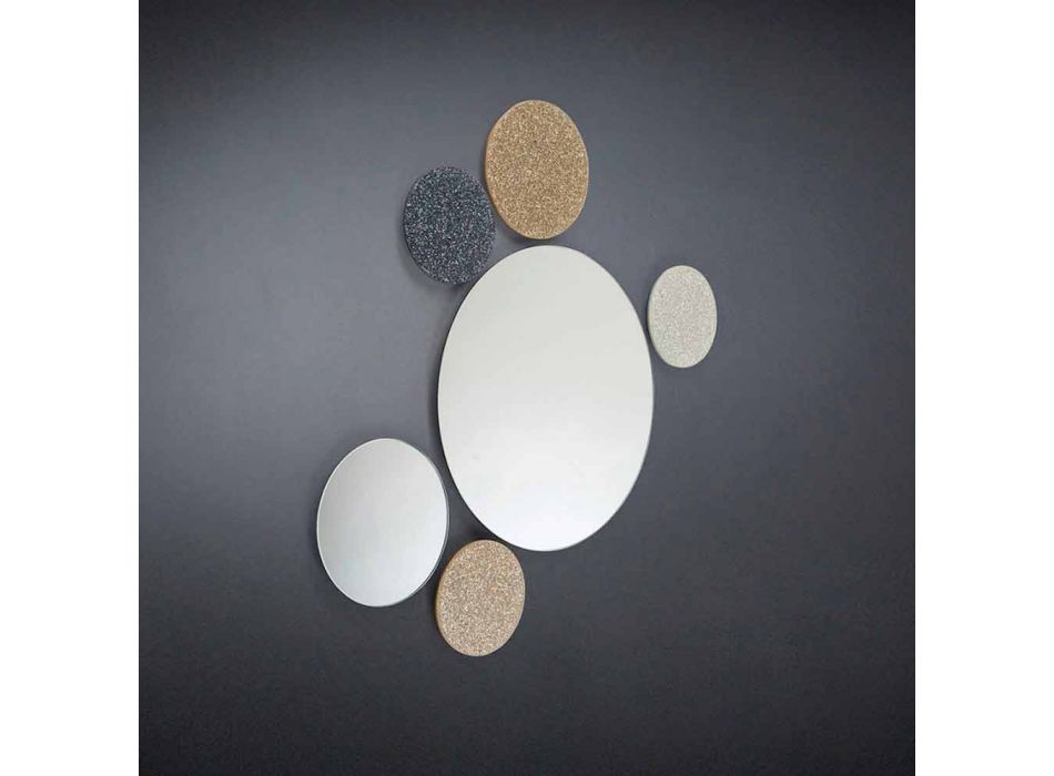 Spejl Rund design væg modeno gjort i Italien ADDO Viadurini