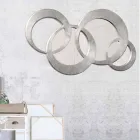 Væg spejl med to spejle hånd dekoreret af Ball Silver Viadurini