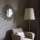 Cirkulær væg spejl af moderne design i jern fremstillet i Italien - Stelio Viadurini