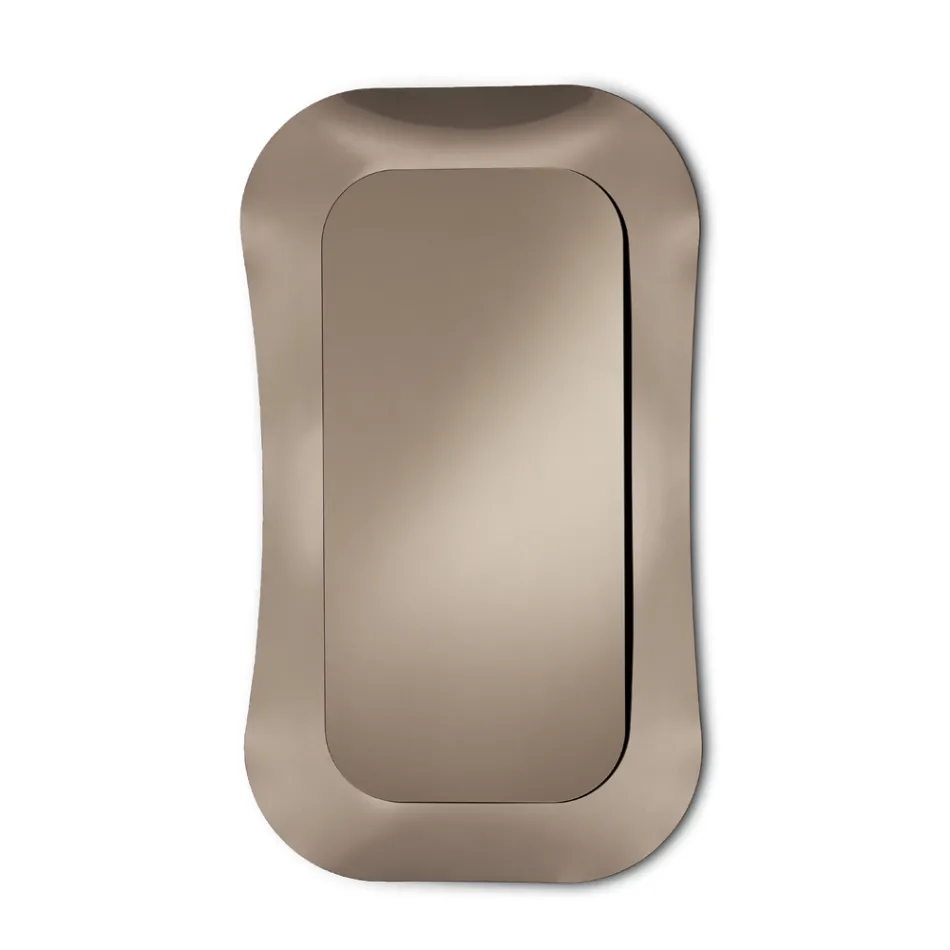 Vægspejl med ramme i smeltet glas fremstillet i Italien - Adored Viadurini