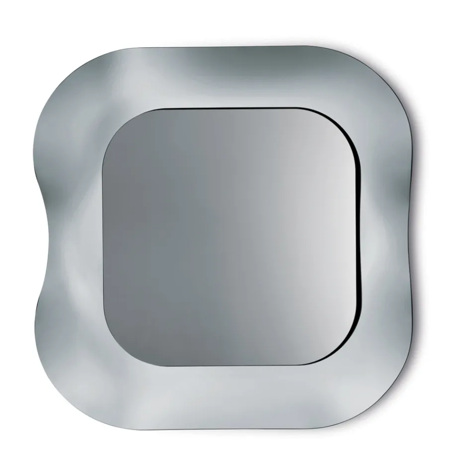 Vægspejl med ramme i smeltet glas fremstillet i Italien - Adored Viadurini