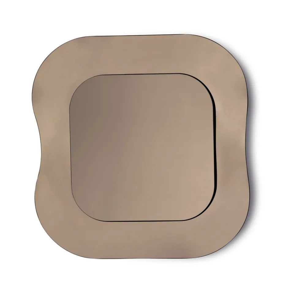 Vægspejl med ramme i smeltet glas fremstillet i Italien - Adored Viadurini