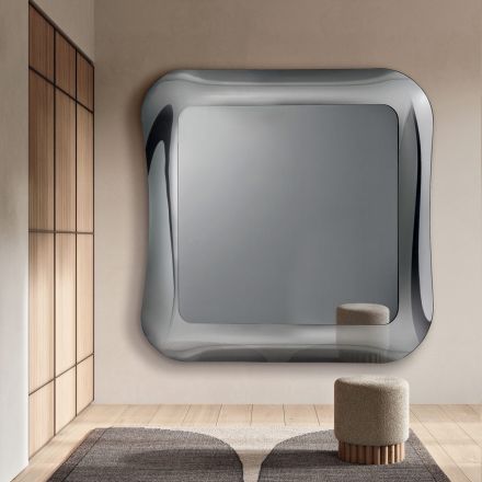 Vægspejl med ramme i smeltet glas fremstillet i Italien - Adored Viadurini