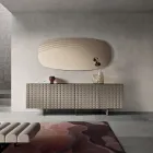 Arabella vægspejl med graveringer fremstillet i Italien Viadurini