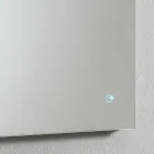 Vægspejl med integreret lys i rustfrit stål Fremstillet i Italien - Tuccio Viadurini