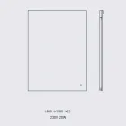 Vægspejl med integreret lys i rustfrit stål Fremstillet i Italien - Tuccio Viadurini