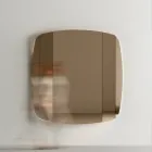 Vægspejl med struktur i sortmalet træ lavet i Italien - Arya Viadurini