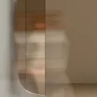 Vægspejl med struktur i sortmalet træ lavet i Italien - Arya Viadurini