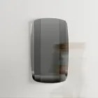 Vægspejl med struktur i sortmalet træ lavet i Italien - Arya Viadurini