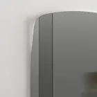 Vægspejl med struktur i sortmalet træ lavet i Italien - Arya Viadurini