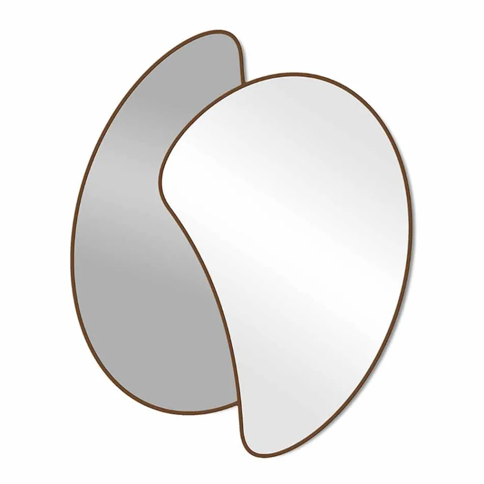 Stort designvægspejl med moderne farvet finish - Mantra Viadurini