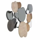 Moderne design vægspejl i træ og jern - Ortensio Viadurini