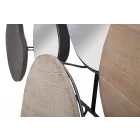 Moderne design vægspejl i træ og jern - Ortensio Viadurini