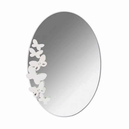 Modernt design ovalt jernvægspejl fremstillet i Italien - smør Viadurini