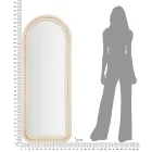 Fløjlsbeklædt MDF-vægspejl med buet top - Jessica Viadurini