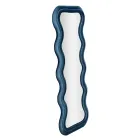 Vægspejl i MDF beklædt med fløjl med bølgede linjer - Sheldon Viadurini