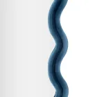 Vægspejl i MDF beklædt med fløjl med bølgede linjer - Sheldon Viadurini