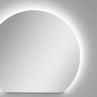 Moderne vægspejl med sandblæst detalje og LED Made in Italy - Rialto Viadurini