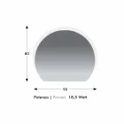 Moderne vægspejl med sandblæst detalje og LED Made in Italy - Rialto Viadurini