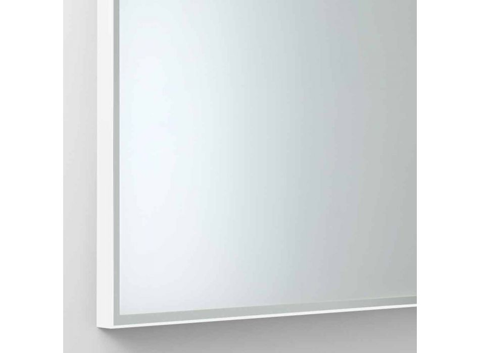 Firkantet vægspejl med ramme af frostet glas Lavet i Italien - Mirro Viadurini