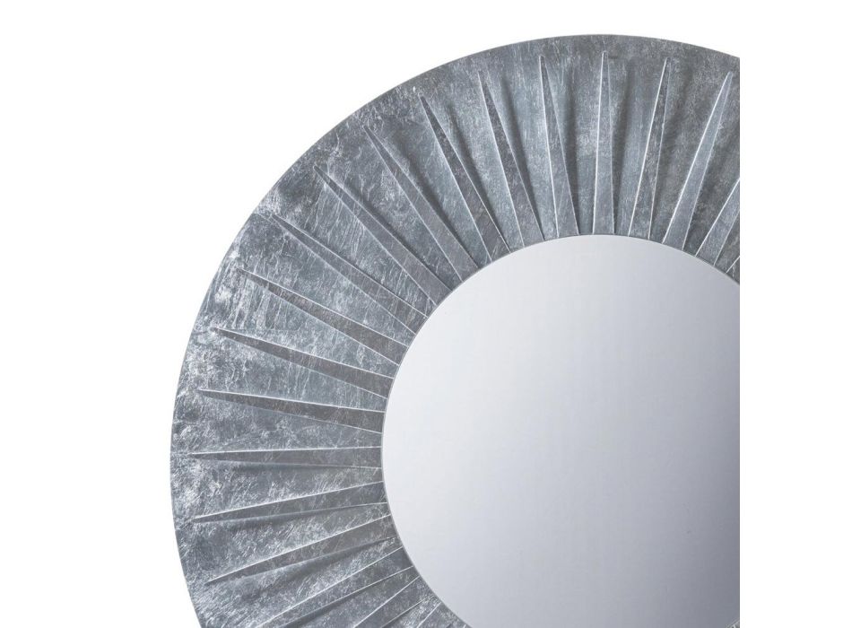 Rundt vægspejl med jernramme Elegant design - Tassio Viadurini