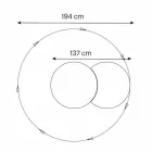 Rundt væg spejl med satellit, der roterer 360 ° fremstillet i Italien - Shaki Viadurini