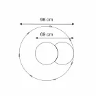 Rundt væg spejl med satellit, der roterer 360 ° fremstillet i Italien - Shaki Viadurini