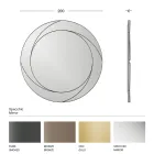 Rundt vægspejl med træstruktur lavet i Italien - Navona Viadurini