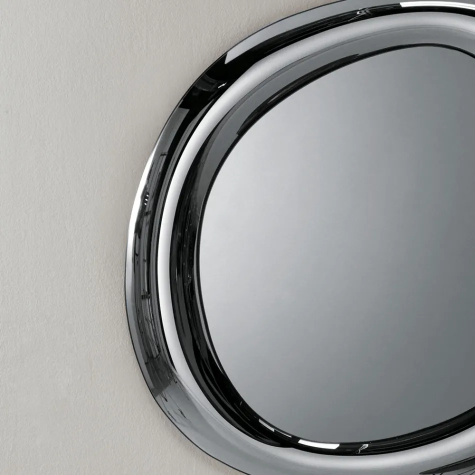 Formet vægspejl med buet ramme Lavet i Italien - Babila Viadurini