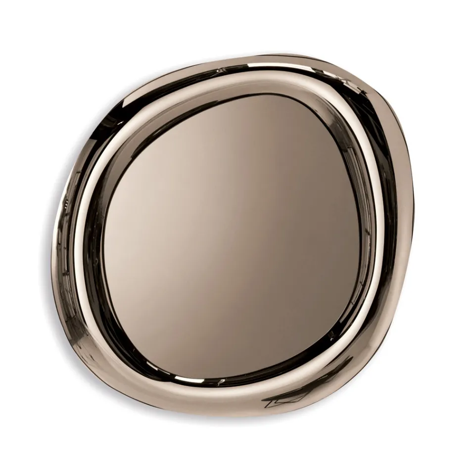 Formet vægspejl med buet ramme Lavet i Italien - Babila Viadurini