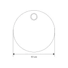 Rundt vægspejl med farvet teakring lavet i Italien - Odile Viadurini