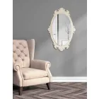 Vægspejle i vintage brun trædesign med ramme - Giangio Viadurini