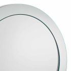 Moderne spejl med runde gulve med skrå ramme lavet i Italien - Salamina Viadurini