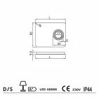 Make-up spejl moderne design, LED belysning, Maren Viadurini