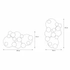 Dekorativt vægspejl med farvede cirkler Design i 2 dimensioner - Babol Viadurini