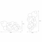 Dekorativt vægspejl med farvede cirkler Design i 2 dimensioner - Babol Viadurini