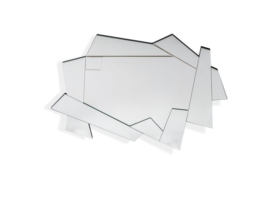 Dekorativt vægspejl i glas med formet ramme - Nefro Viadurini